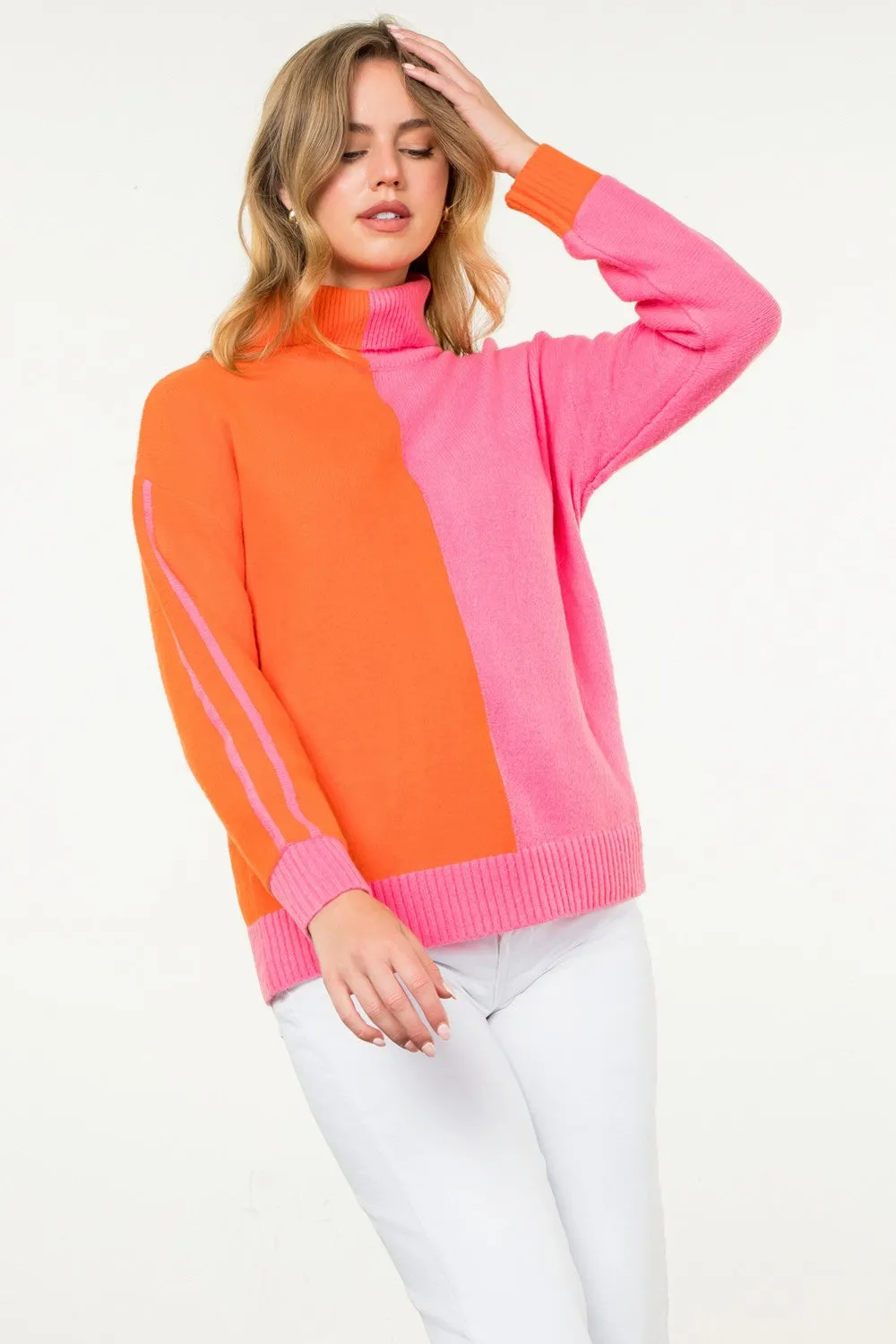 Pink Norma Turtleneck Sweater