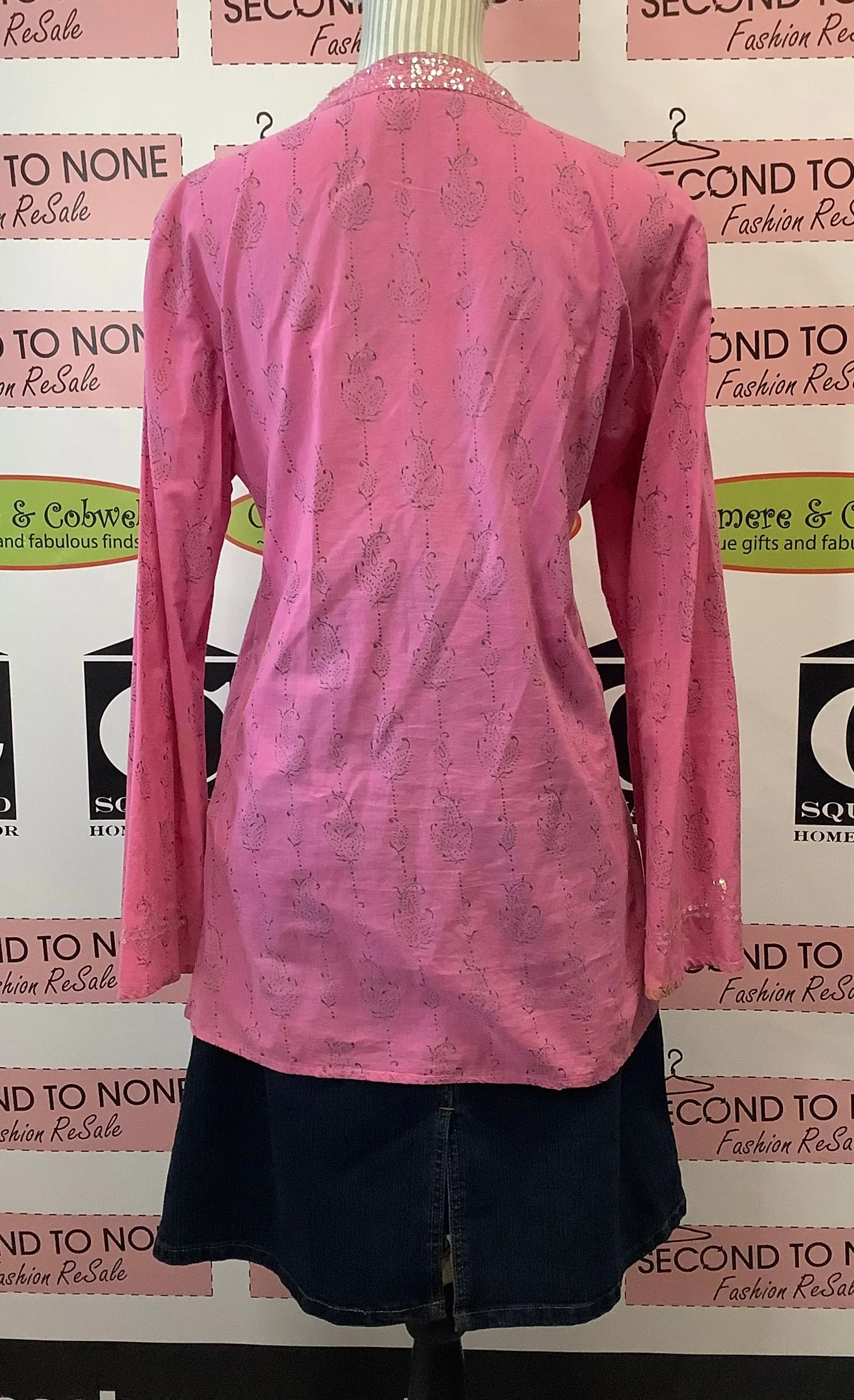 Pink Sparkle Tunic Top (Size L)