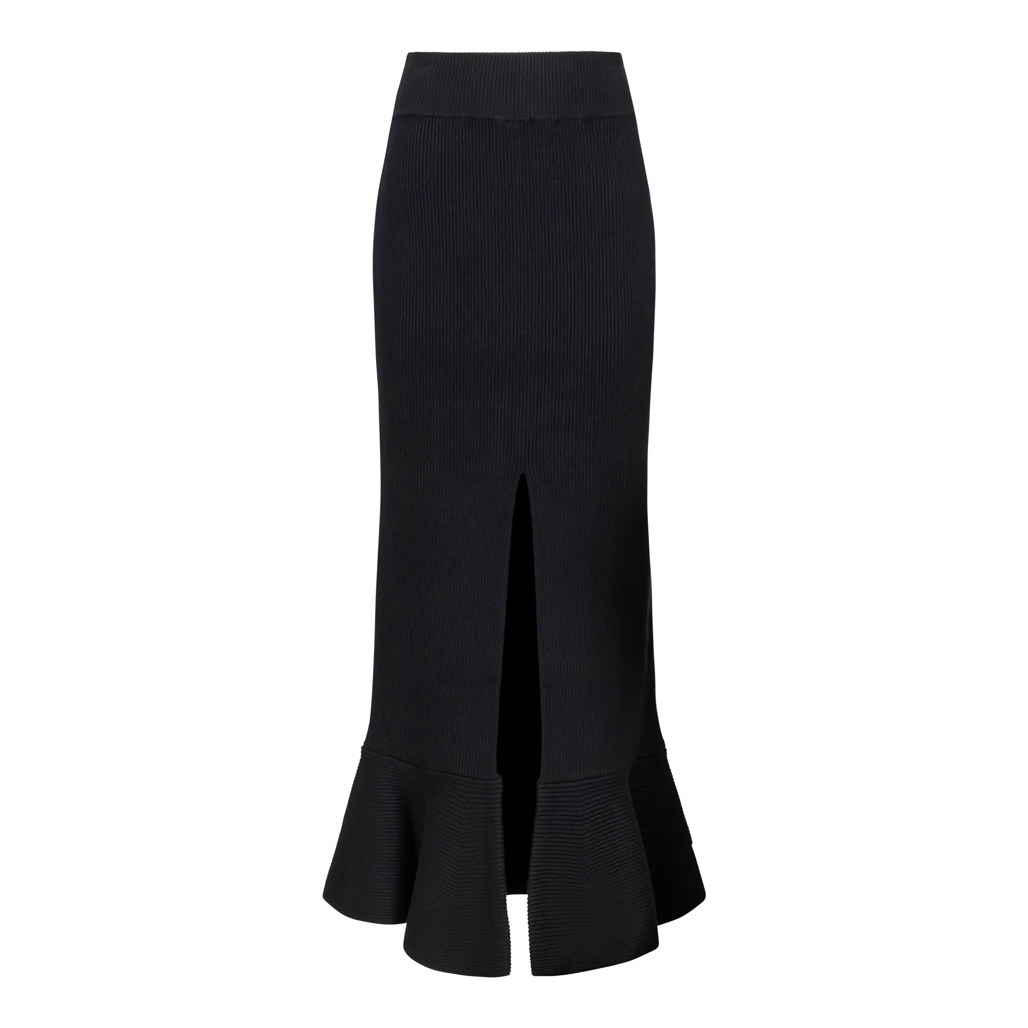 Plenitude Cotton   Cashmere Skirt - Black