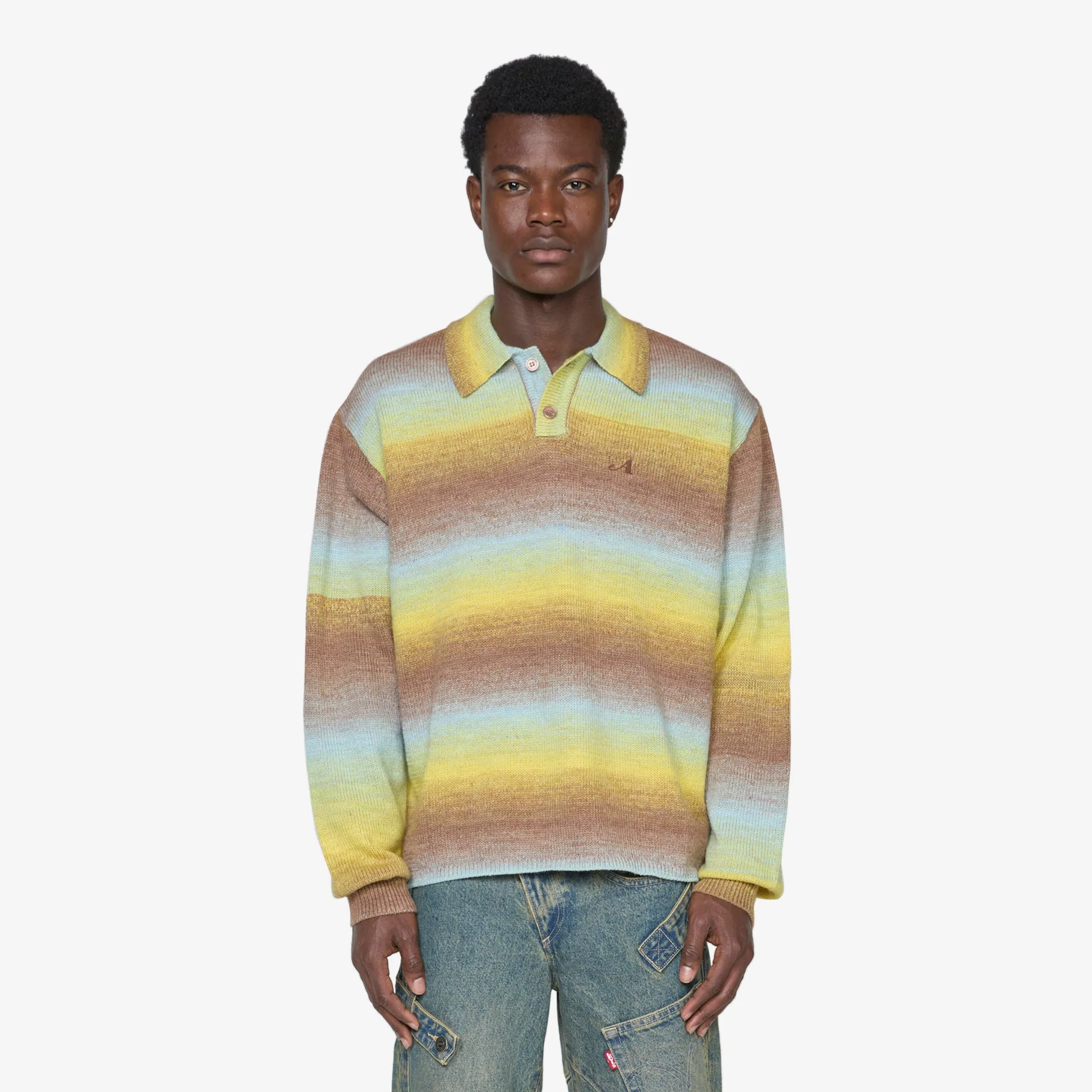 Polo Collar Sweater Ombre