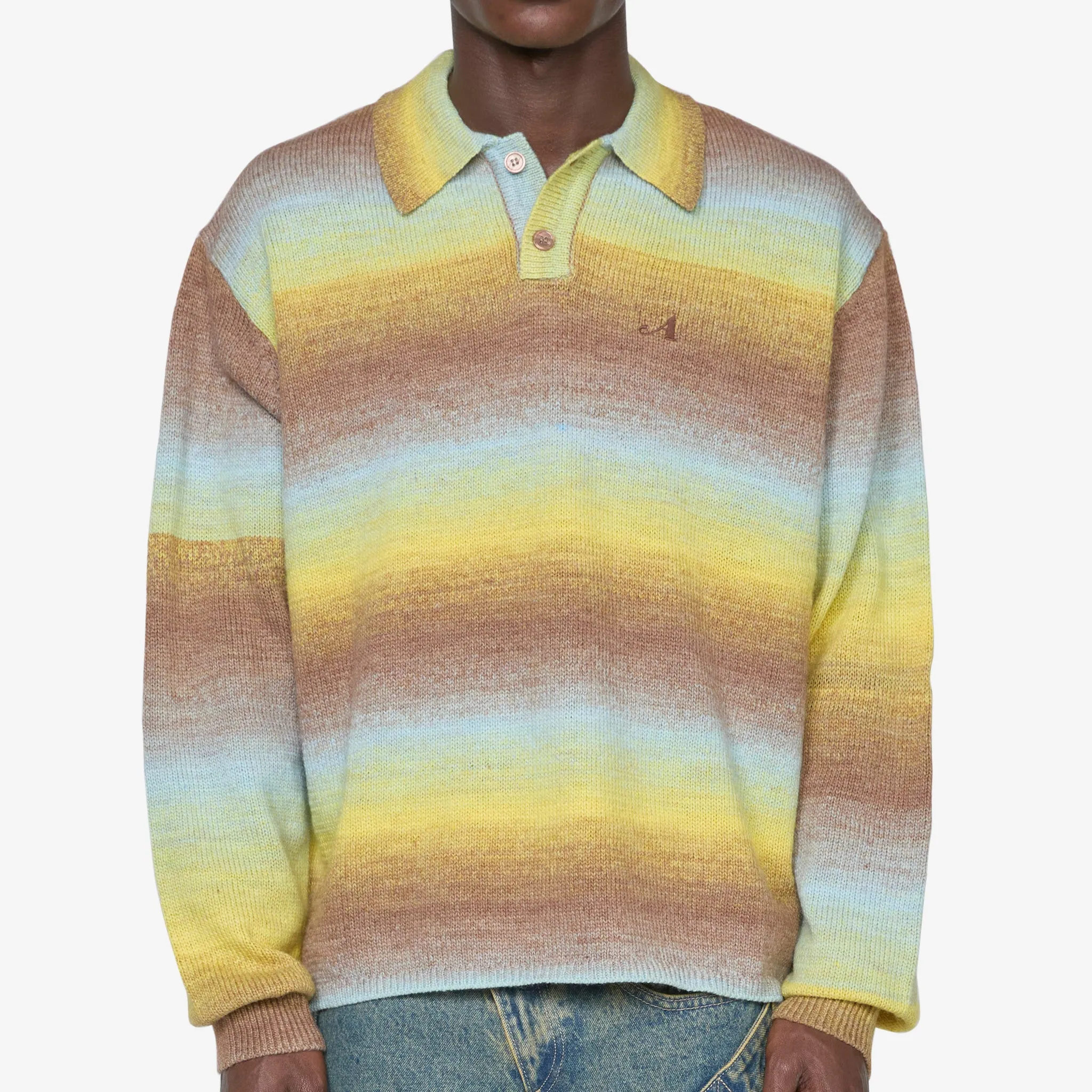 Polo Collar Sweater Ombre