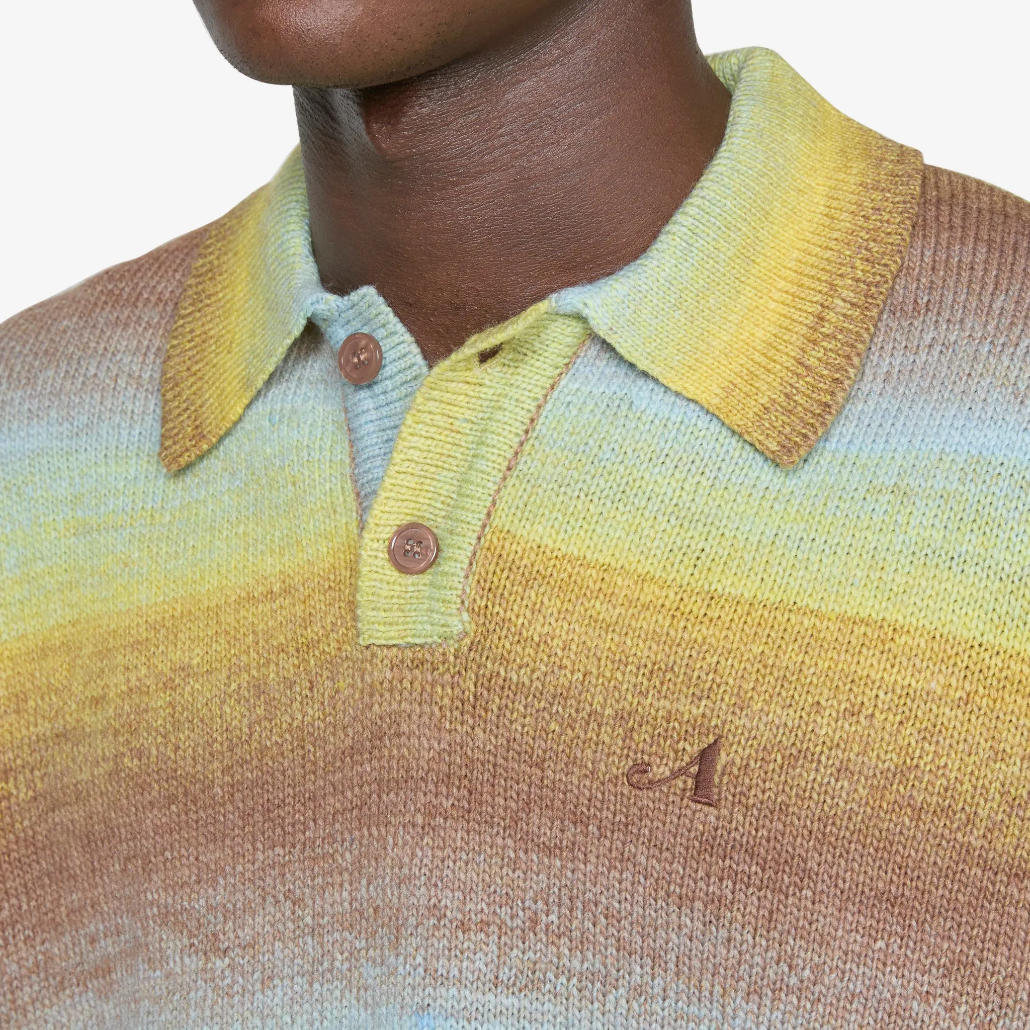 Polo Collar Sweater Ombre