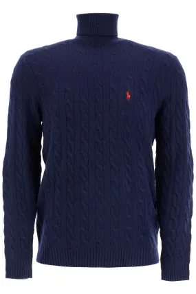 Polo Ralph Lauren High-Neck Wool And Cashmere Cable-Knit Pullover Sweater