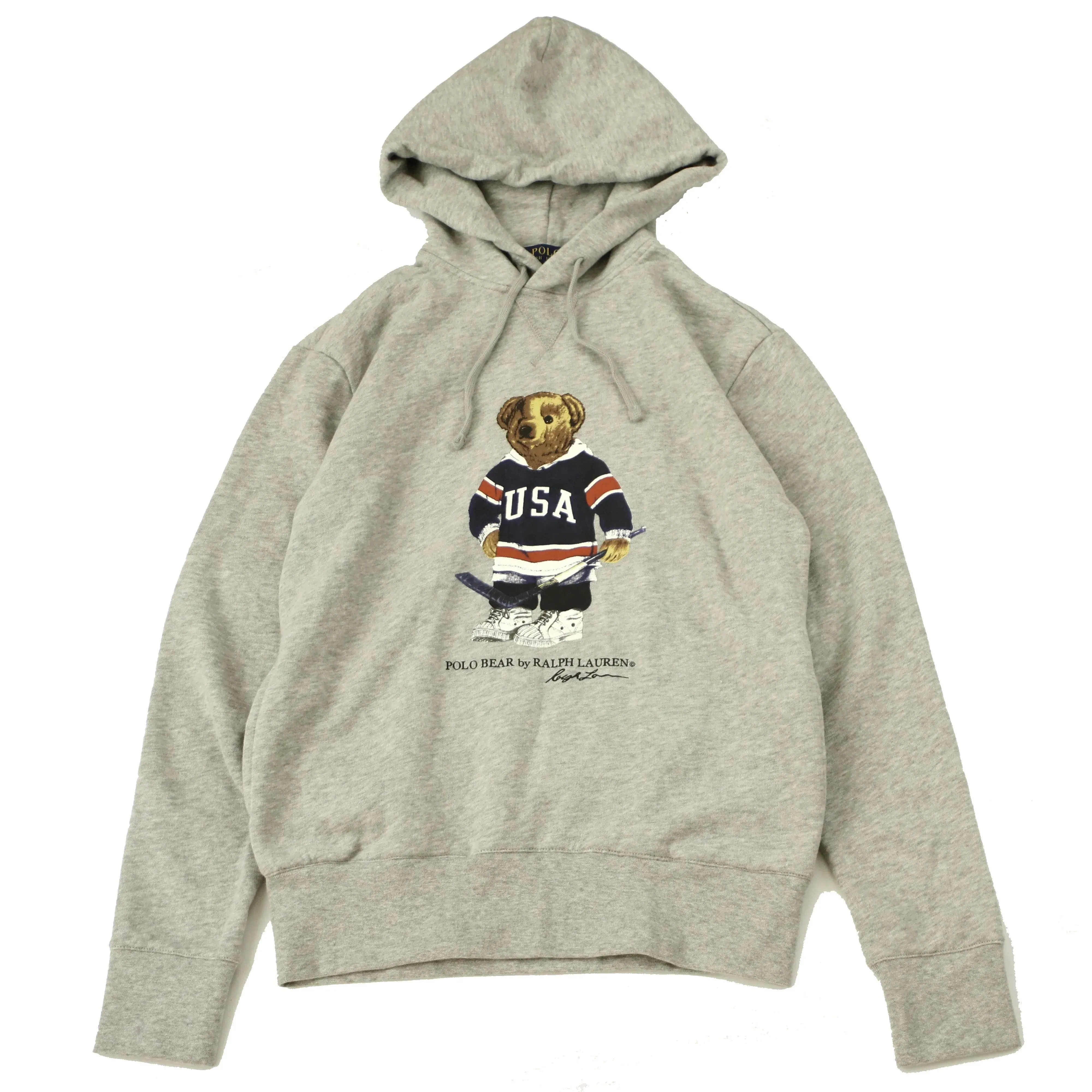 POLO RALPH LAUREN HOCKEY BEAR POPOVER HOODY (S)  (S)