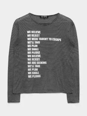 "We Believe" Striped Longsleeve