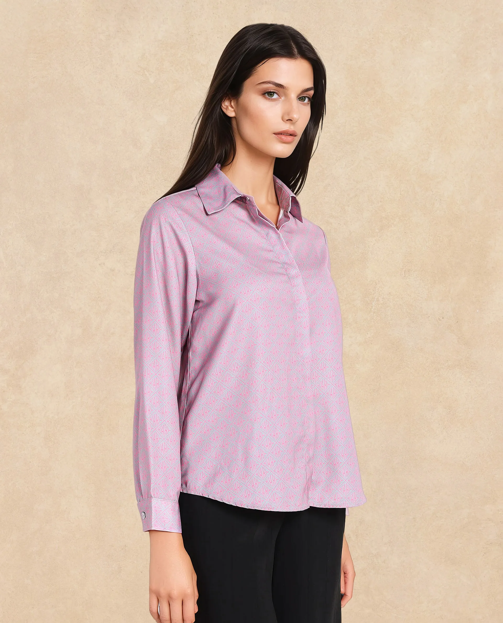 Rareism Women Korre Pink Printed Top