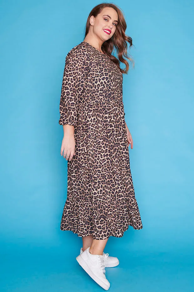 React Leopard Dress