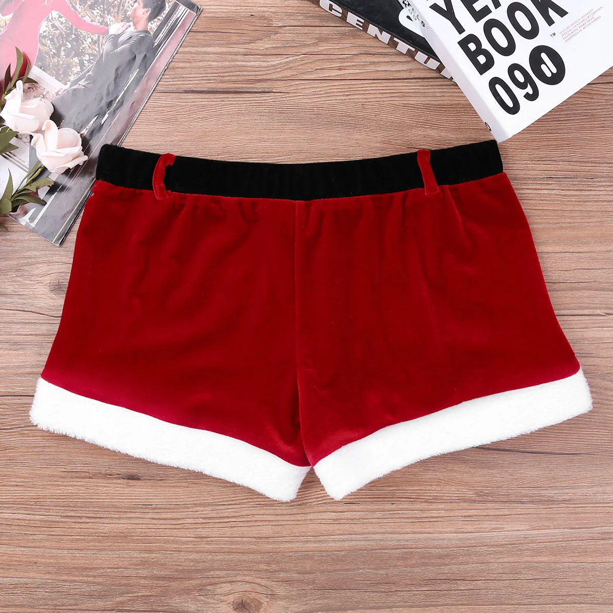 Red Patchwork Snow Boxer