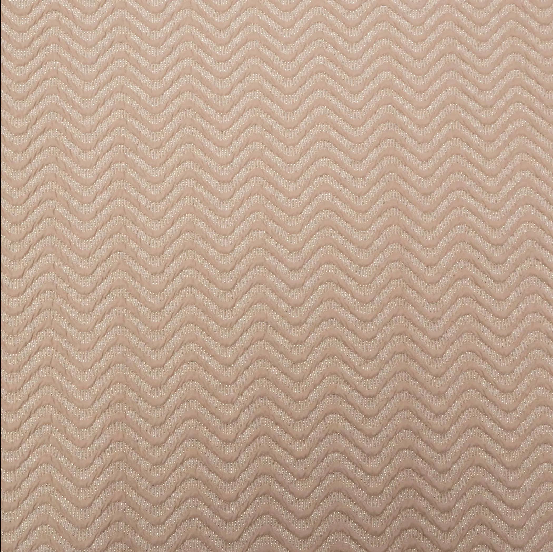 Rex Exclusive Light Brown Wave Textured Brocade Fabric