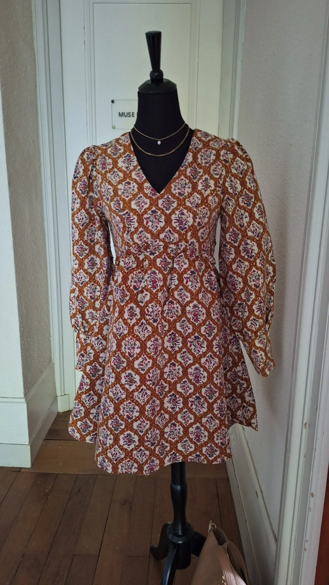 Robe courte vintage Camel