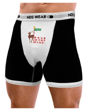 Rudolf Ratchet Reindeer Color Text Mens Boxer Brief Underwear