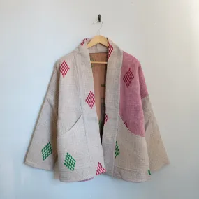 S Off White and Pink Anoushka Jacket LM152