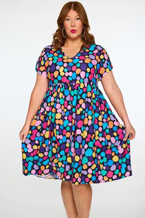 Savannah Rainbow Pebble Spots Dress