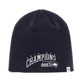 Seattle Seahawks 47 Brand 2015 XLIX Super Bowl NFC Champions Navy Hat Cap Beanie