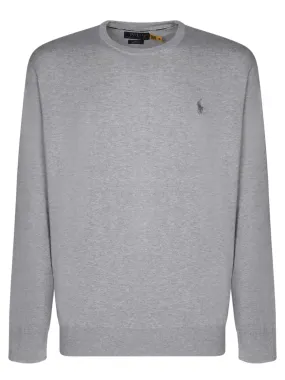 Slim Fit Grey Cotton Sweater