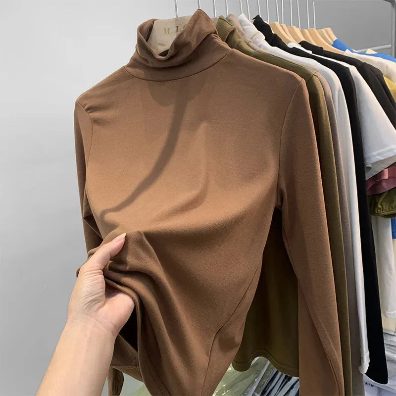 Slim Fit Turtleneck Long Sleeve Tee