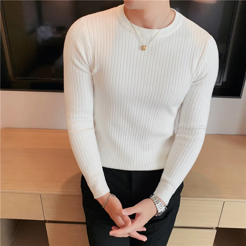 Slim Fit Turtleneck Pullover Lapel Knitted Sweater