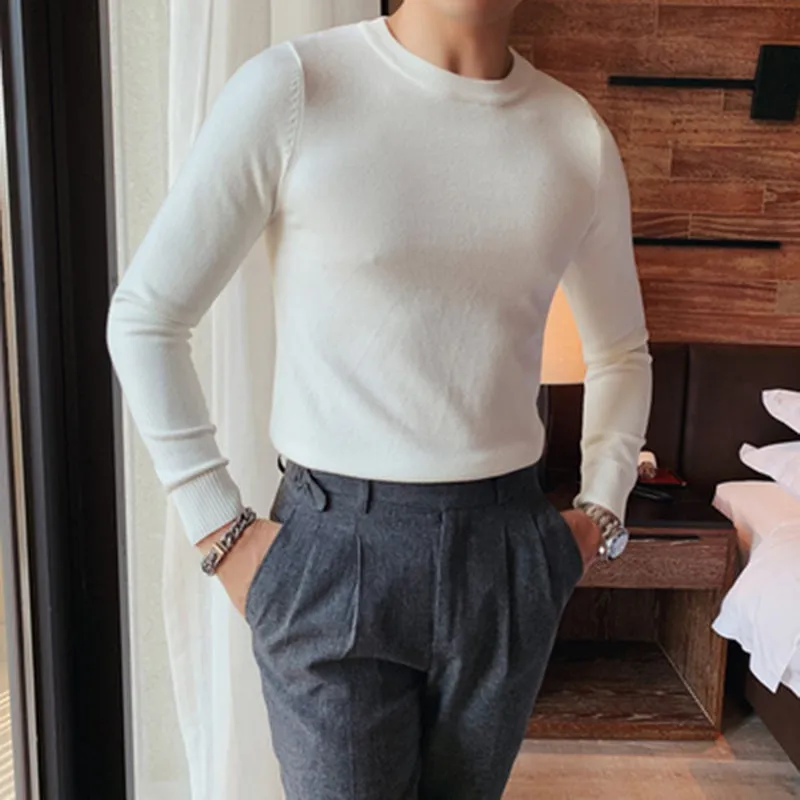 Slim Fit Turtleneck Pullover Lapel Knitted Sweater