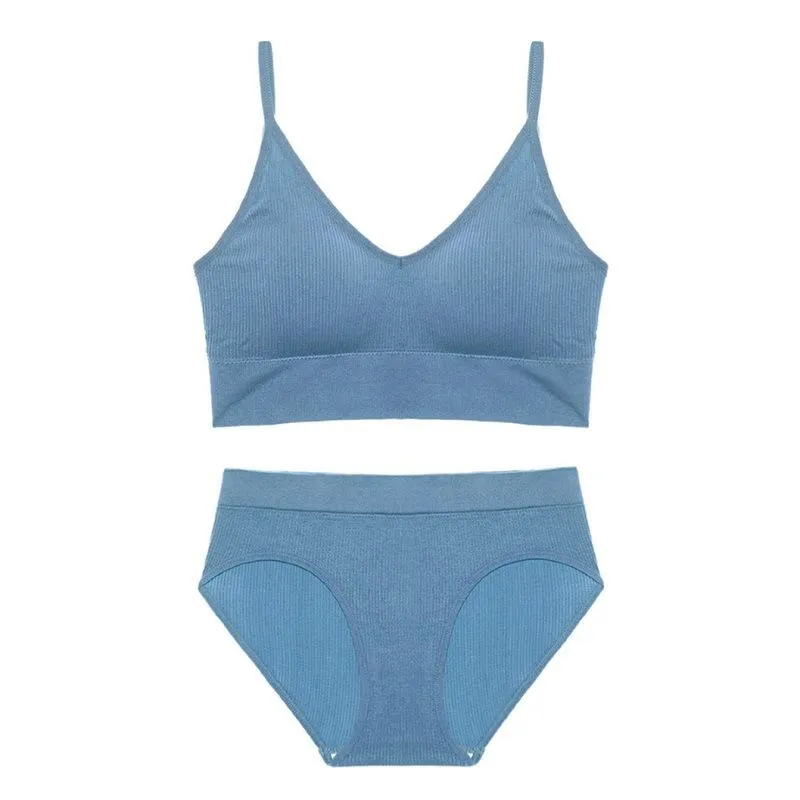 Solid Color Lingerie Set for Girls