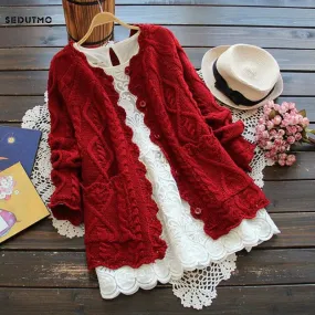 Spring Crochet Sweater Knitting Cardigan