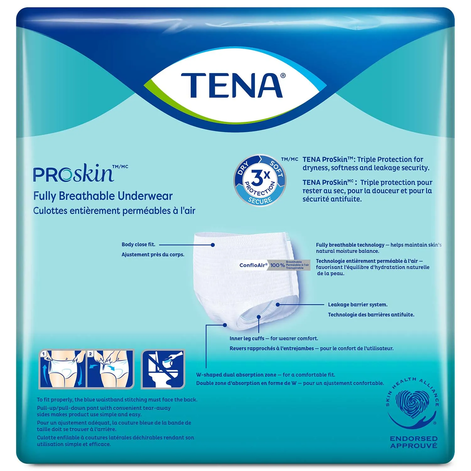 TENA ProSkin Extra Protective Incontinence Underwear 45"- 58", Moderate Absorbency, Unisex, Large