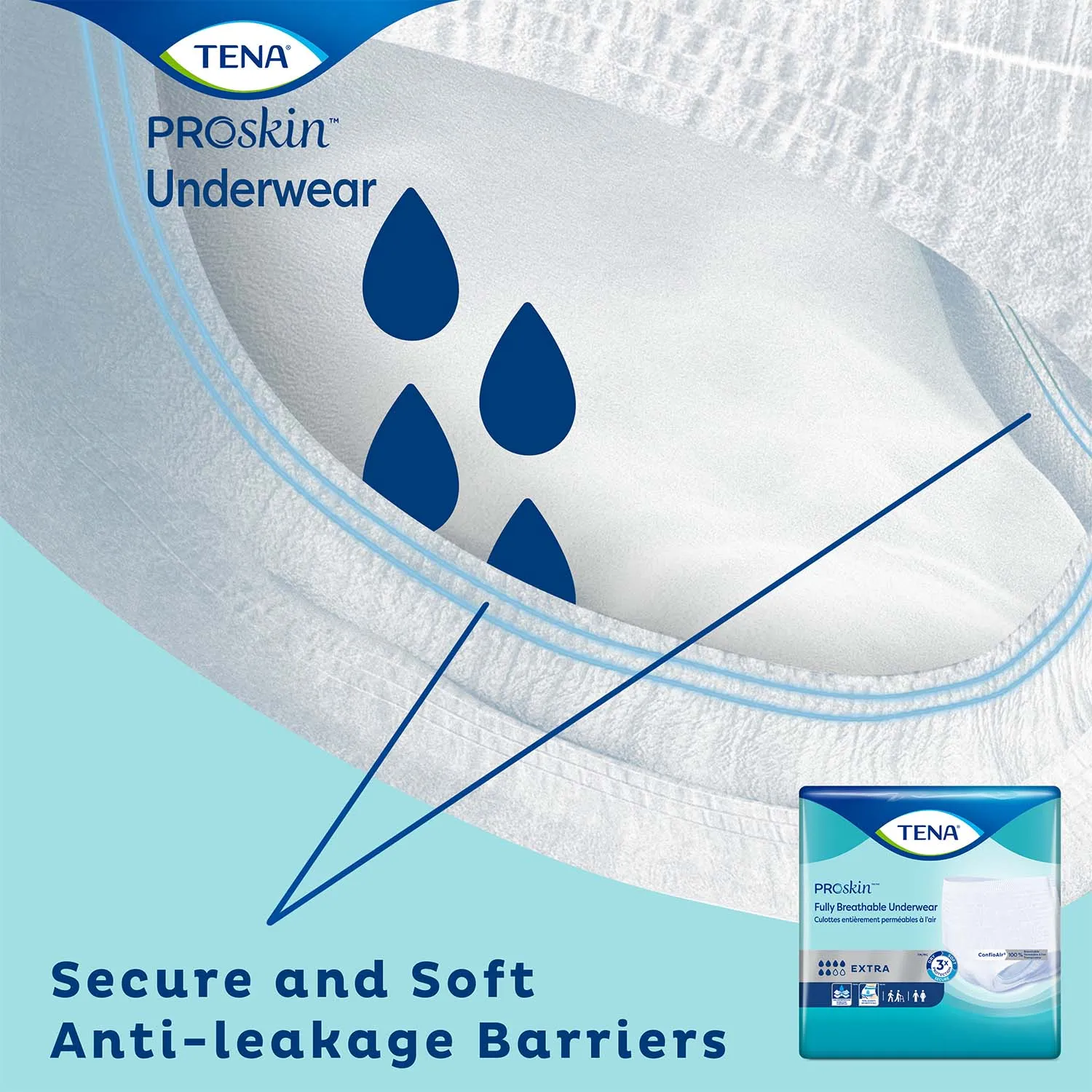 TENA ProSkin Extra Protective Incontinence Underwear 45"- 58", Moderate Absorbency, Unisex, Large