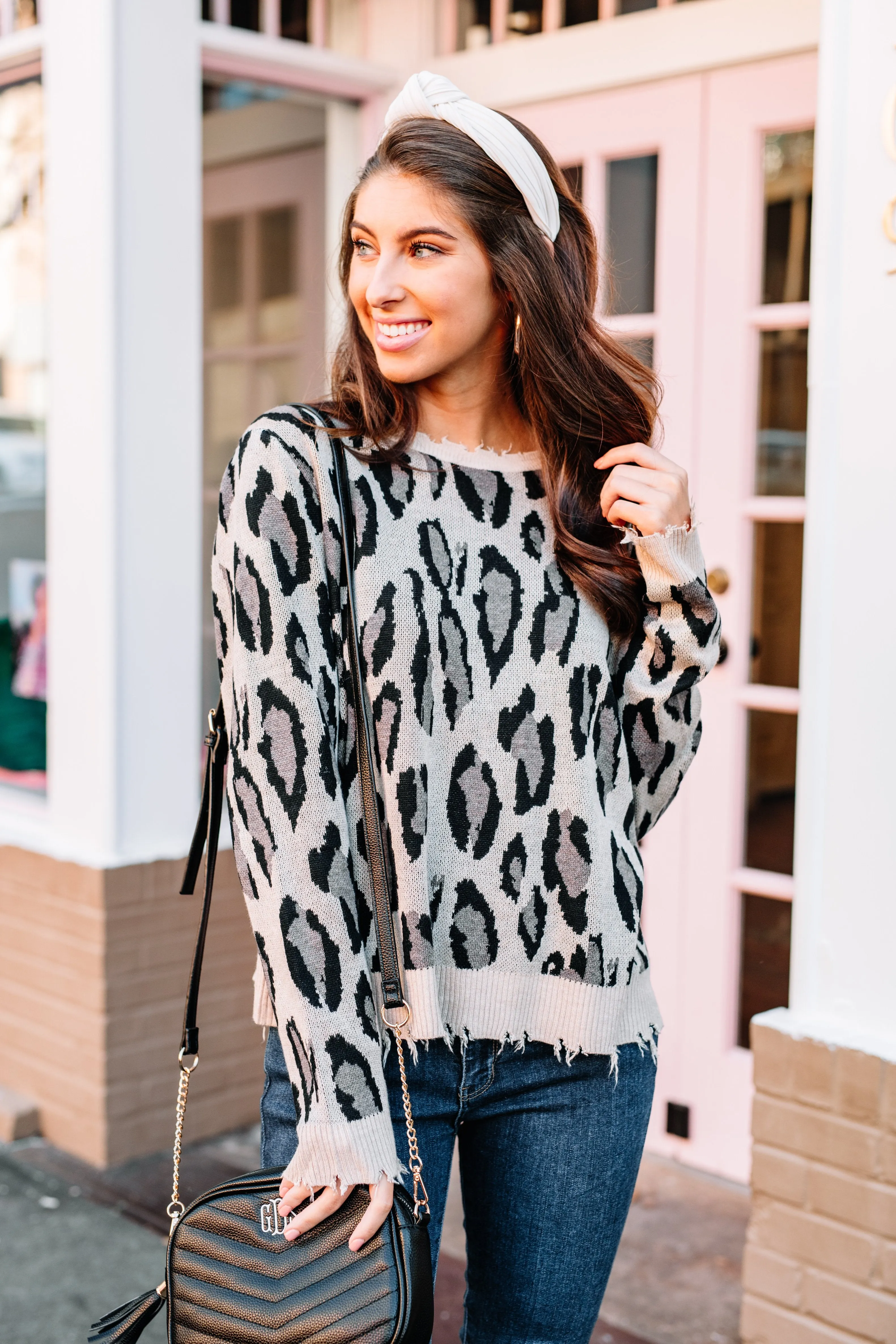 The Perfect Match Black Leopard Sweater