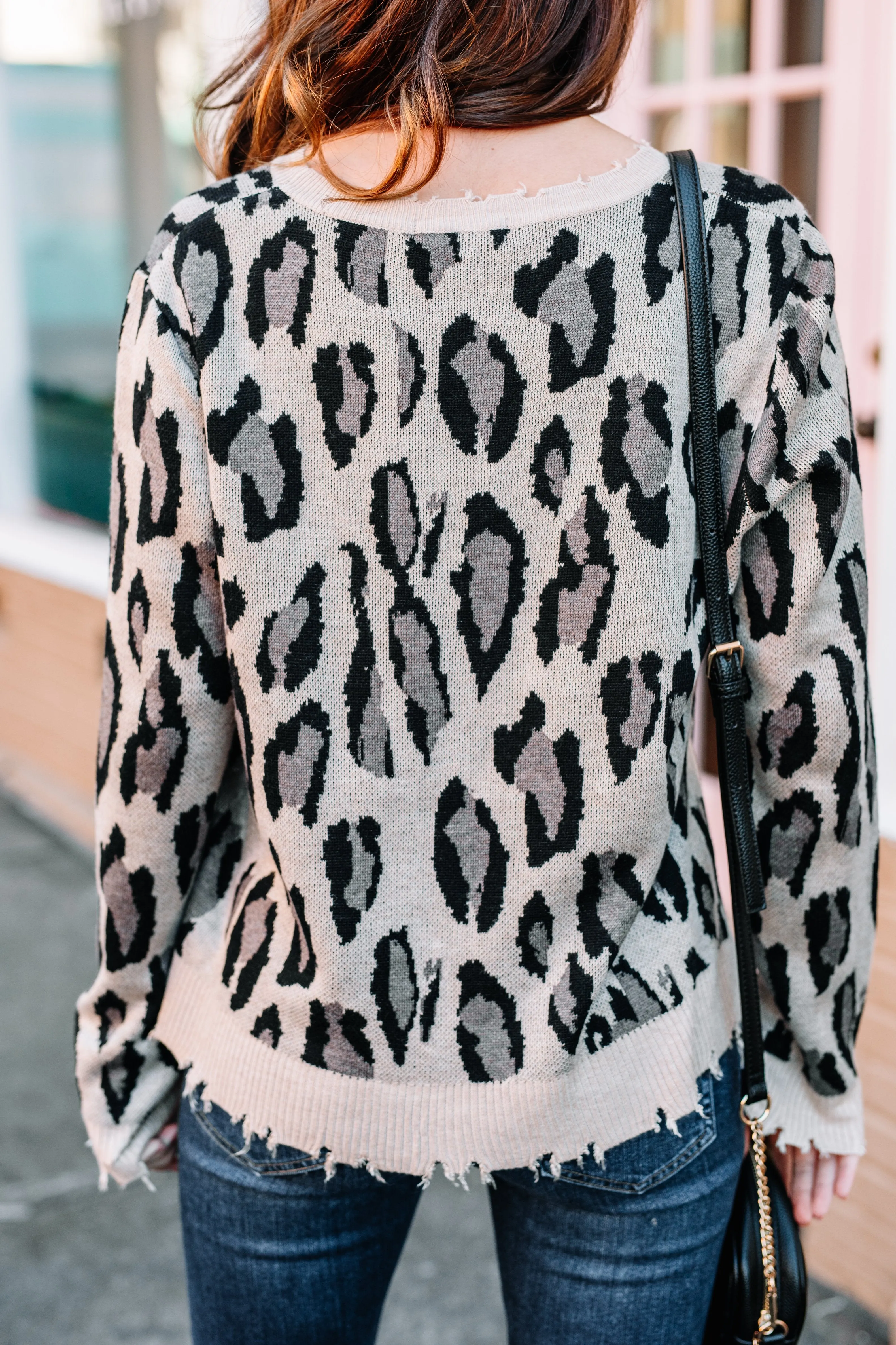 The Perfect Match Black Leopard Sweater