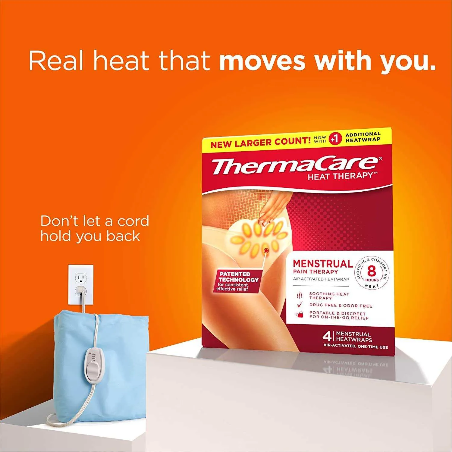 ThermaCare Therapeutic Heat Wraps Menstrual Cramp Relief - 3 Each