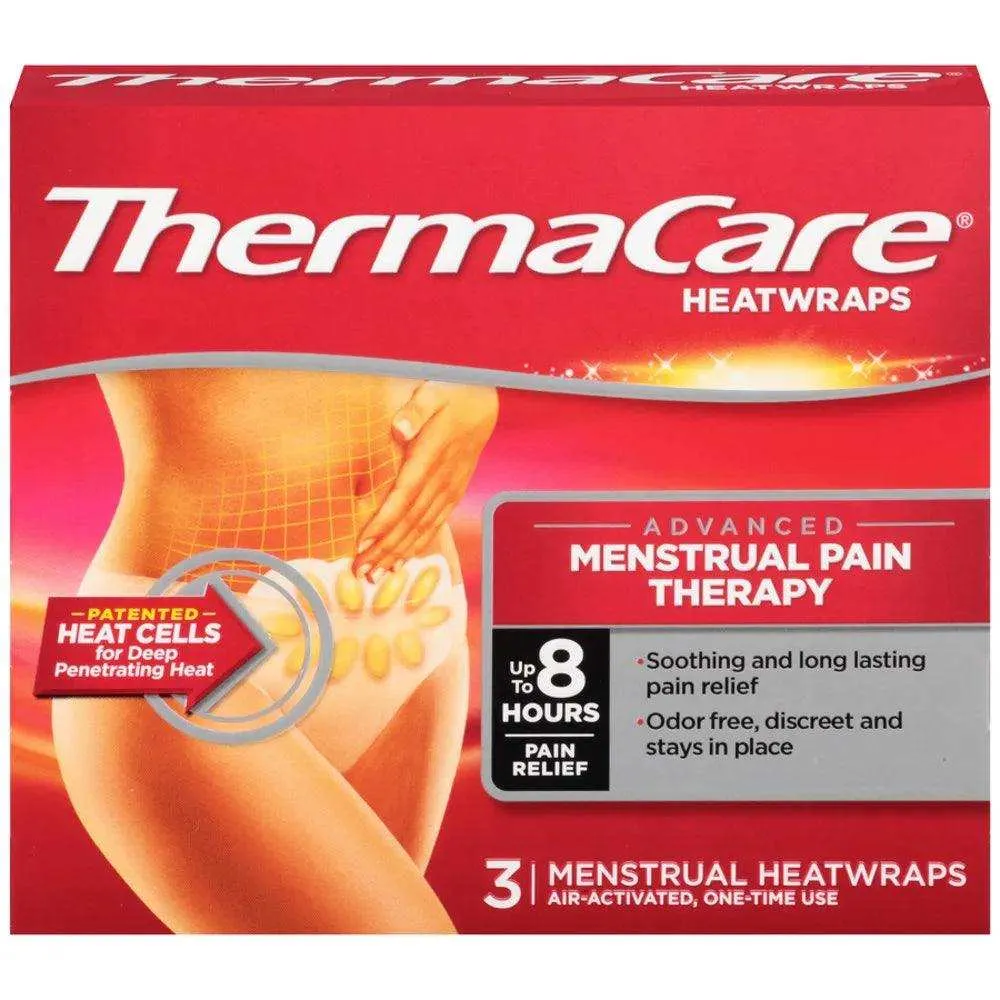 ThermaCare Therapeutic Heat Wraps Menstrual Cramp Relief - 3 Each