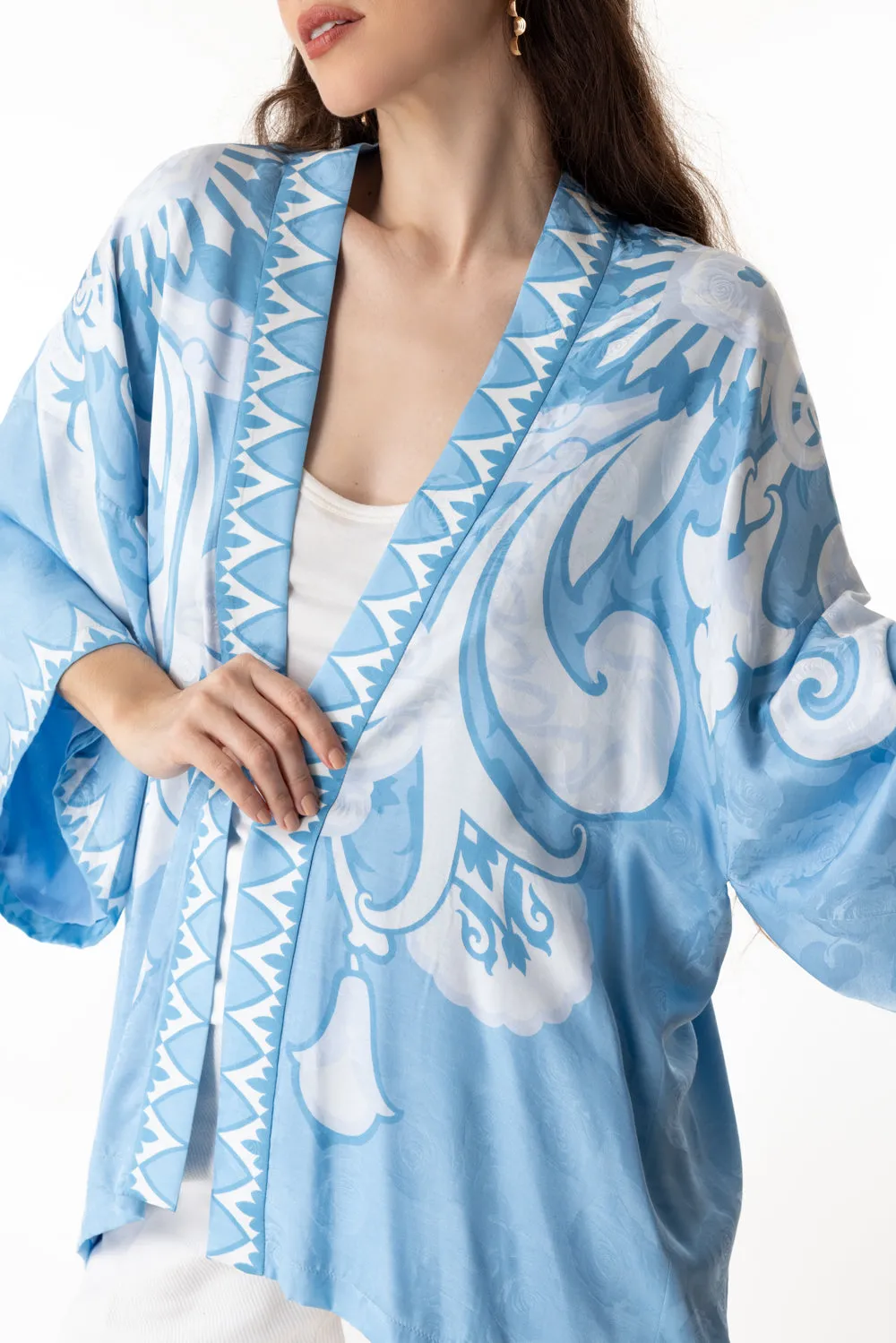 THREE QUARTER SLEEVE KIMONO