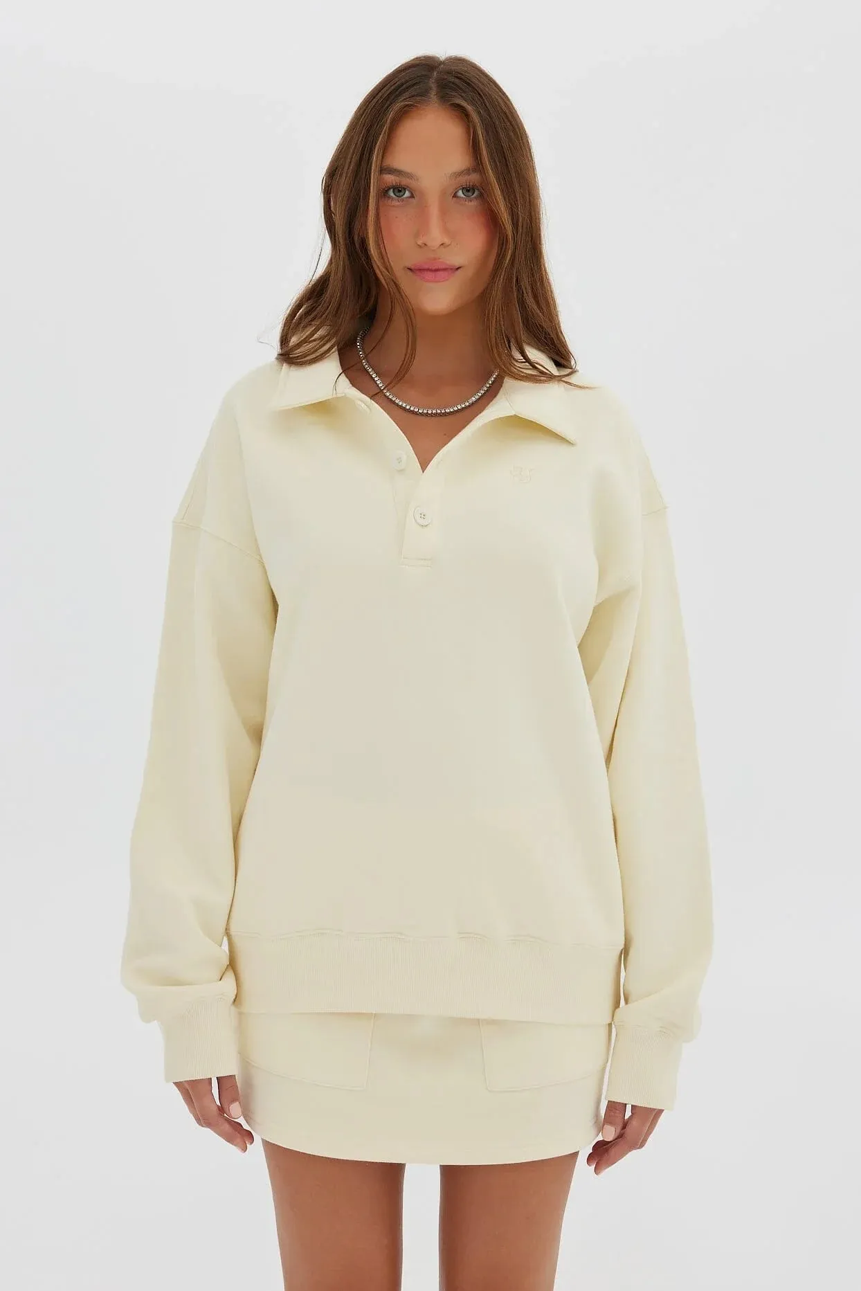 Toast Society Collared Polo Sweater - Butter