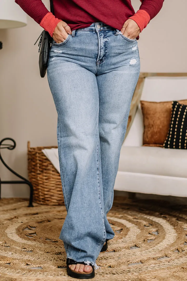 (Tummy Control) Wide Leg Jeans