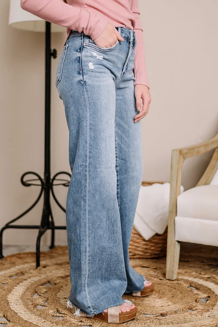 (Tummy Control) Wide Leg Jeans