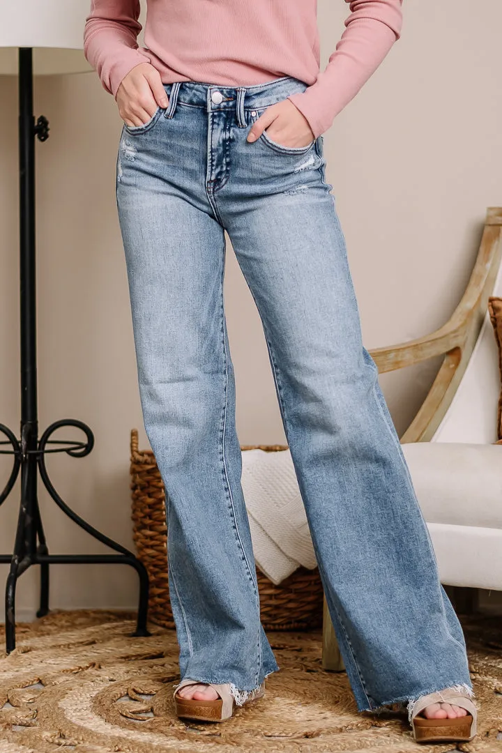 (Tummy Control) Wide Leg Jeans