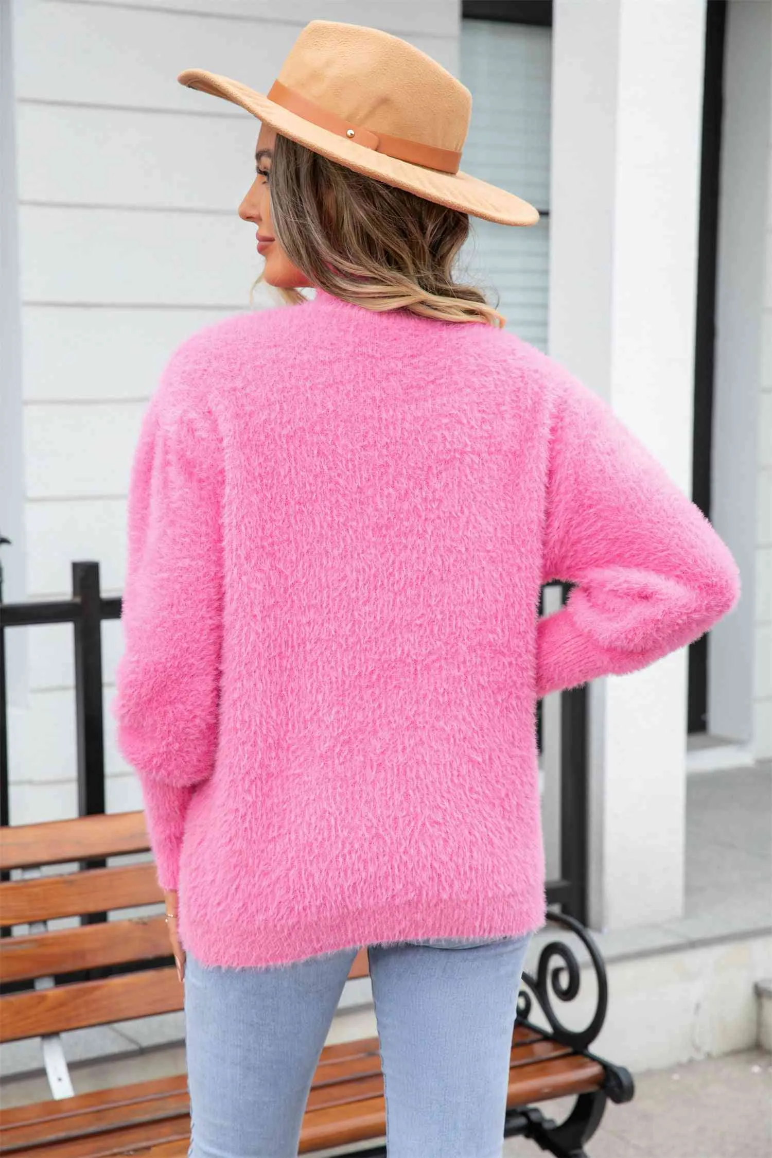 Turtle Neck Long Sleeve Pullover Sweater