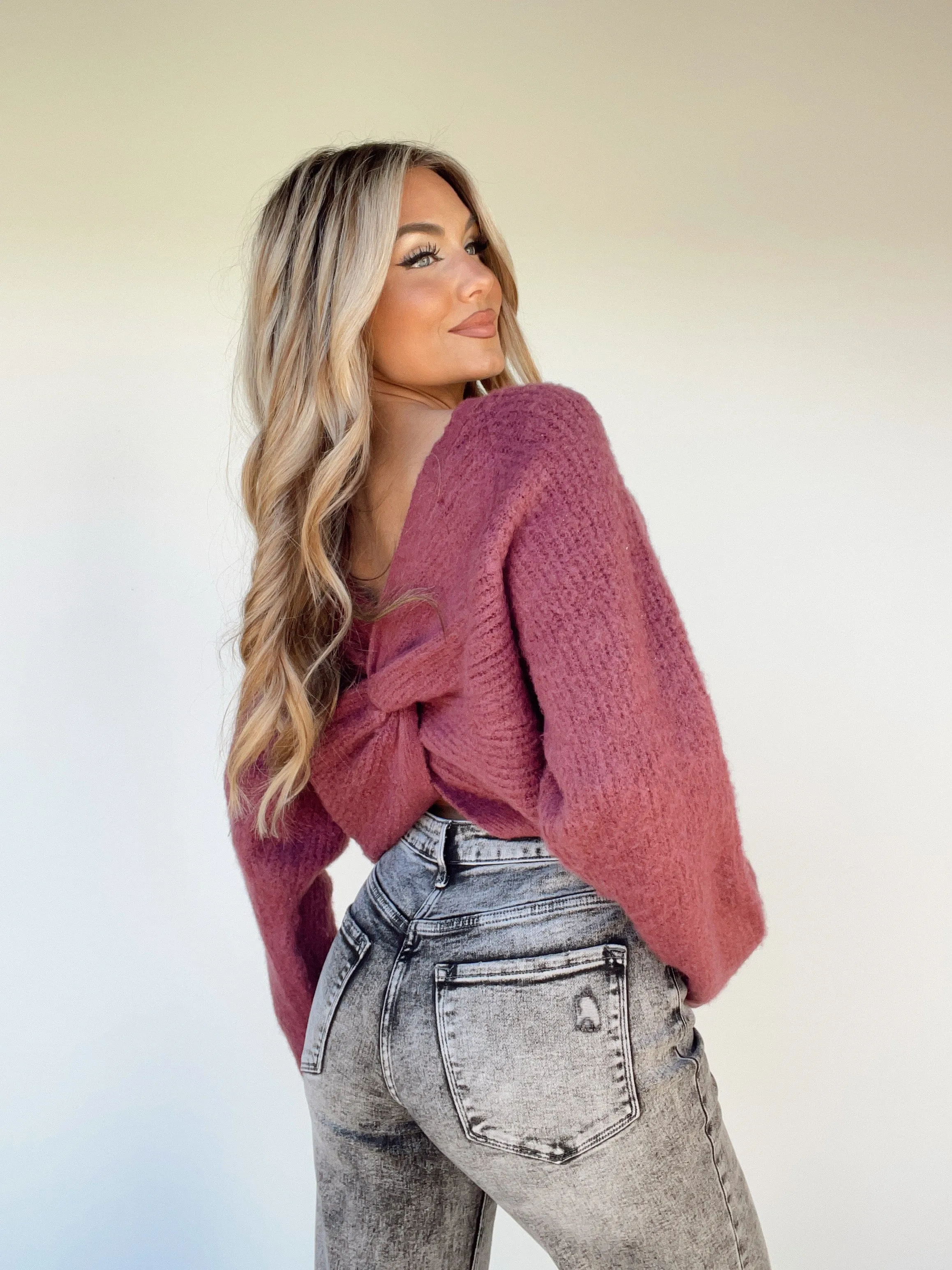 Twist Back Sweater