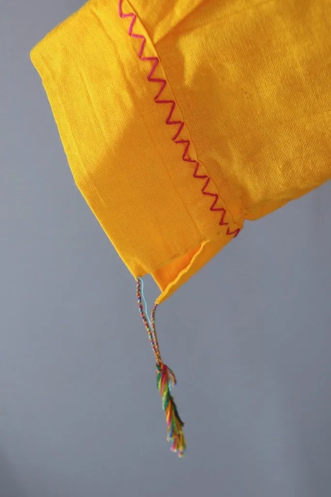 Vintage Yellow Mexican Embroidered Tunic