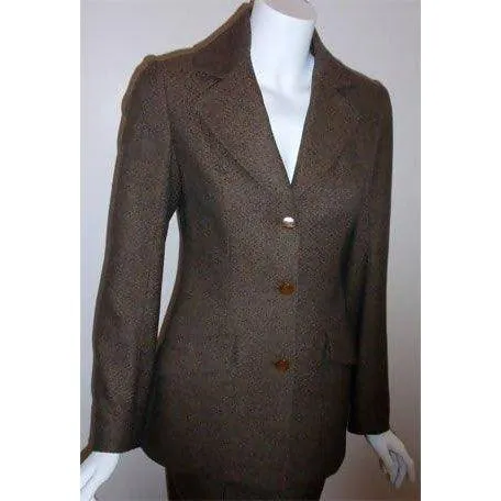 VIVIENNE WESTWOOD 2000's Brown Two-Piece Jacket and Pencil Skirt | Size S/M