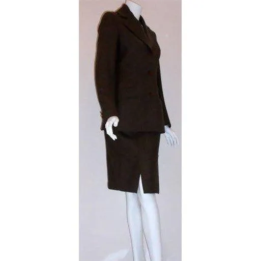 VIVIENNE WESTWOOD 2000's Brown Two-Piece Jacket and Pencil Skirt | Size S/M