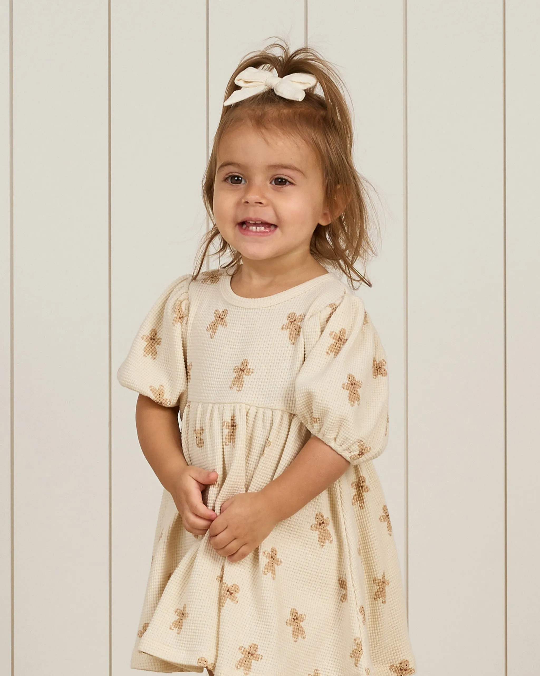 Waffle Babydoll Dress - Gingerbread