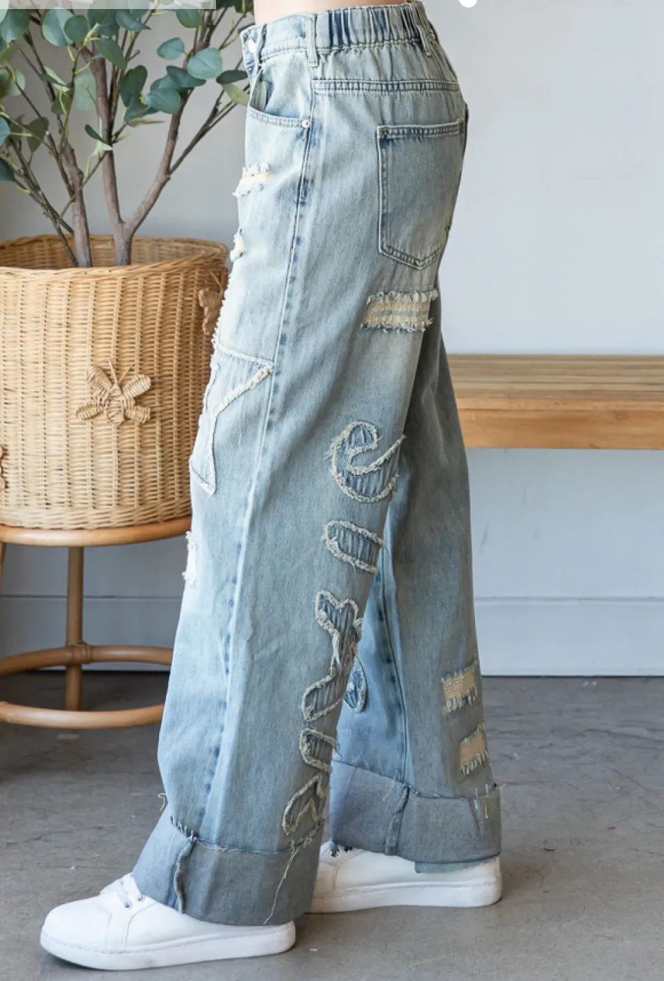 Washed Super Star Denim Pants