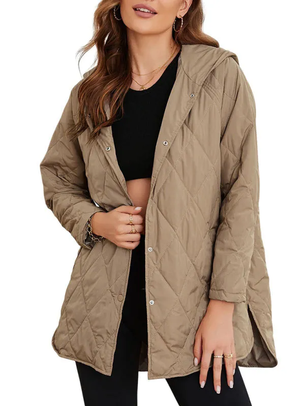 Wenkouban-Winter outfits ideas Women's oversize Loose Hooded Quilted Jacket