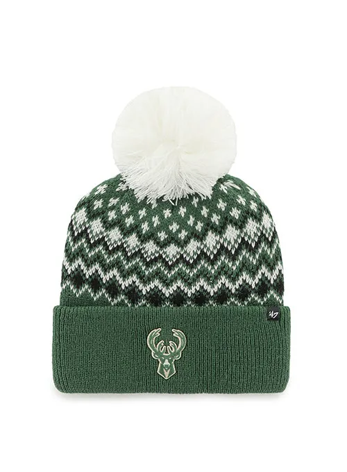 Women's '47 Brand Cuff Pom Elsa Milwaukee Bucks Knit Hat