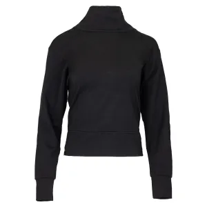 Women`s Jess Zip Funnel Neck Tennis Top Black