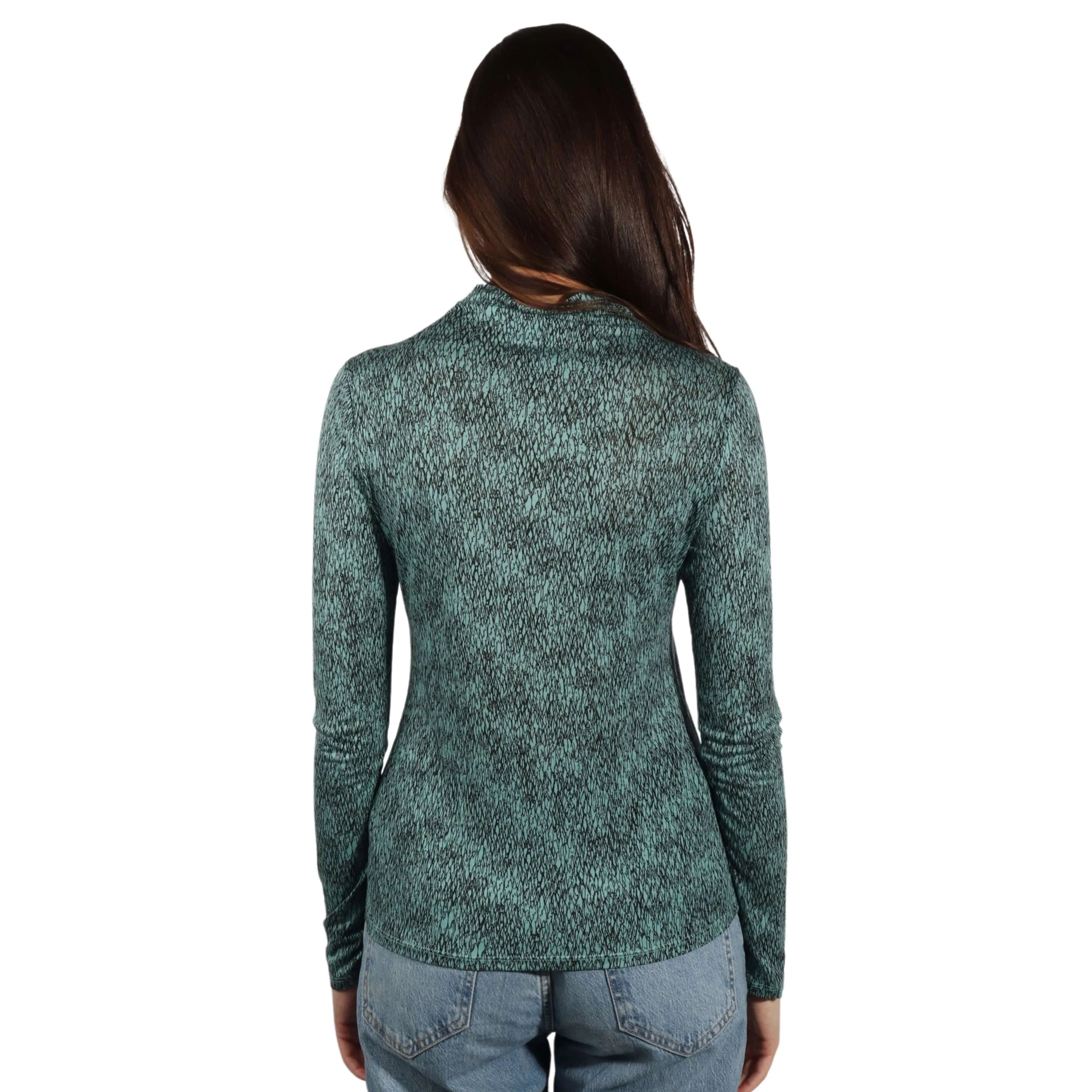 WORTHINGTON - Turtleneck in Jade Print