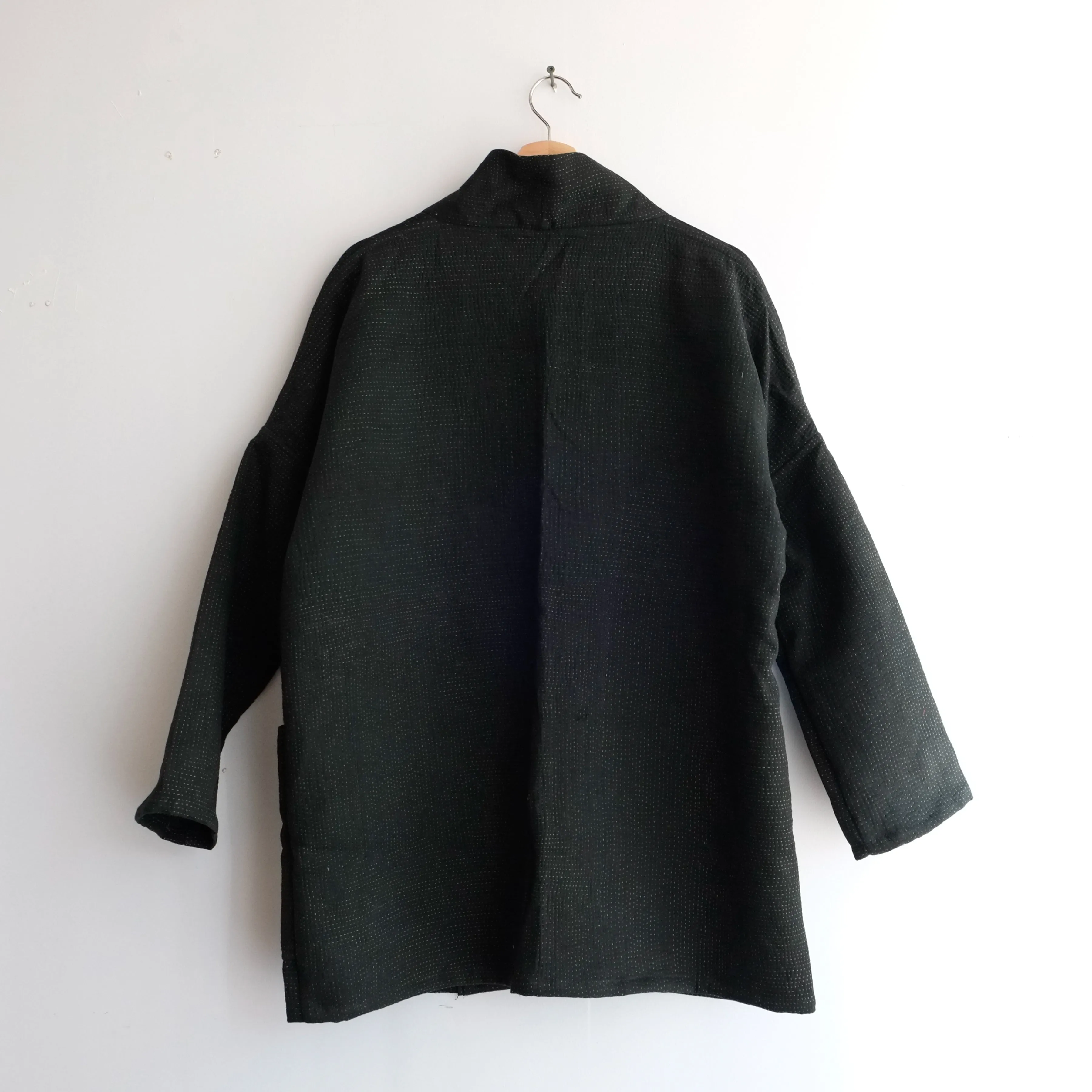 XS Black with Green Stitching Anoushka Jacket LL087