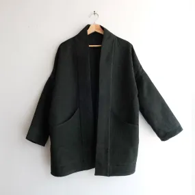 XS Black with Green Stitching Anoushka Jacket LL087