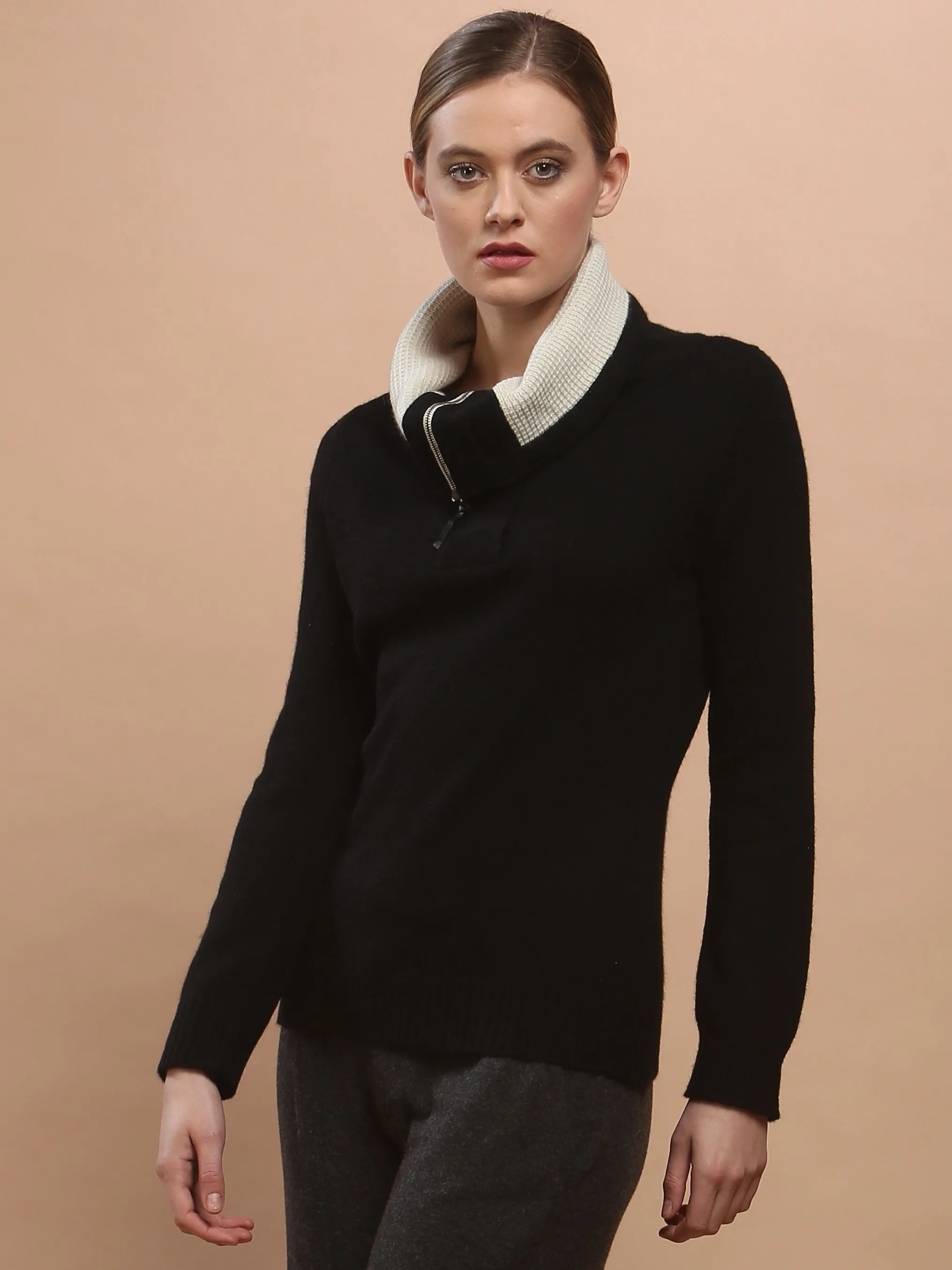 Zip Turtleneck Pullover